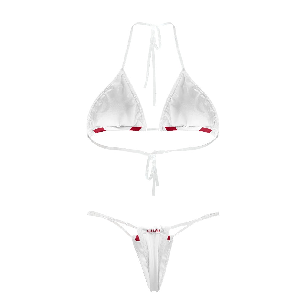 Alabama Flag Transparent String Thong Bikini