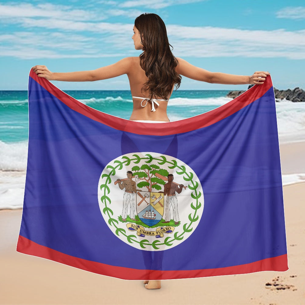 Belize Flag Inspired Bikini Cover-Up