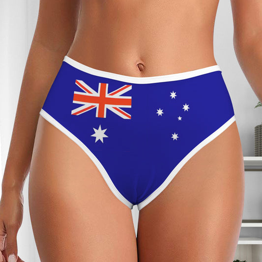 Australia Flag Inspired Women's High Waisted Brief