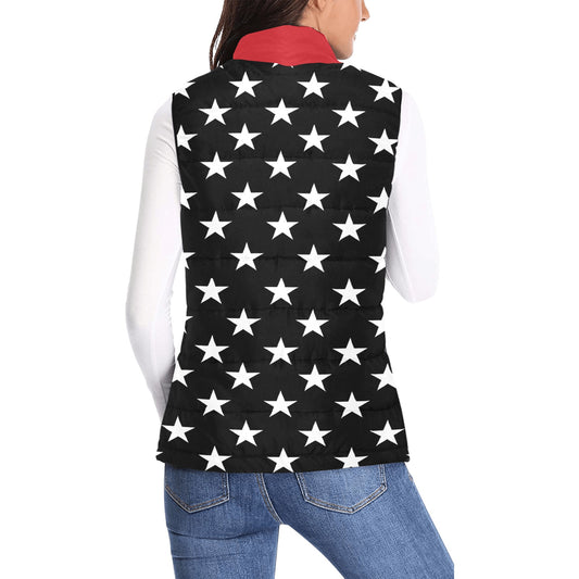Thin Red Line Flag Inspired Women's Padded Vest