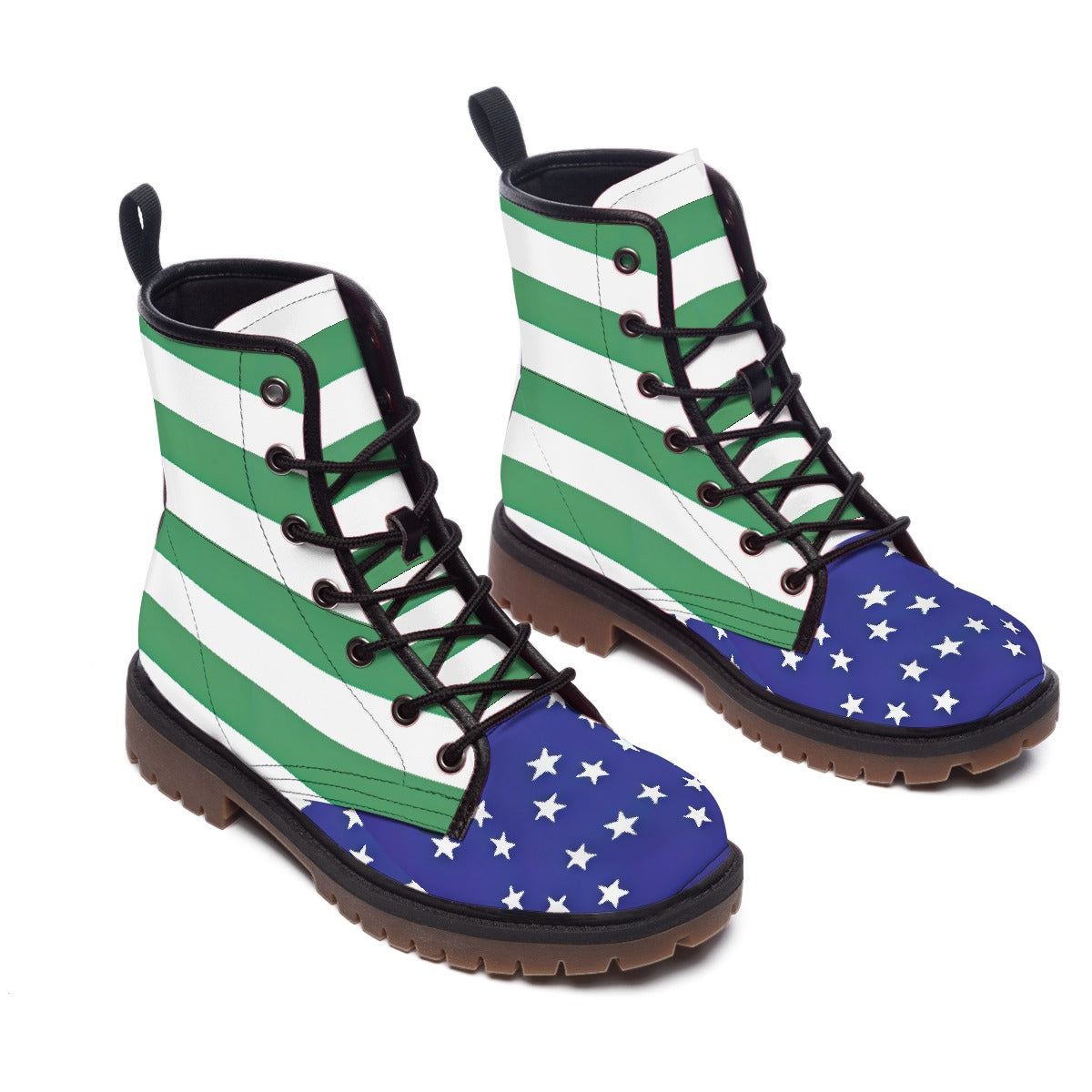 NYPD Flag Inspired Women's Derby Laced Boots