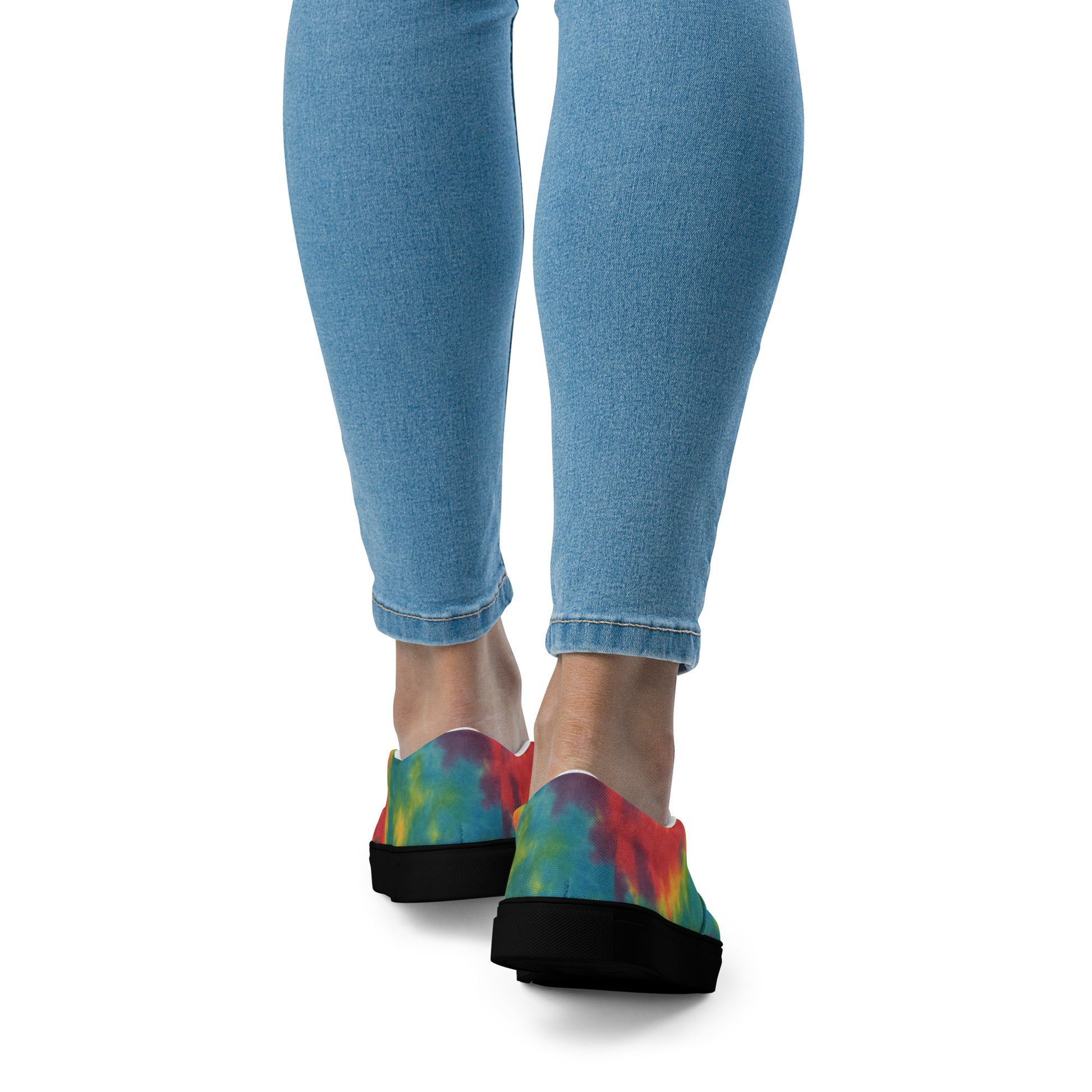 Peace Sign Tie-Dye Canvas Shoes for Women Who Walk with Soul - Luv My Flag