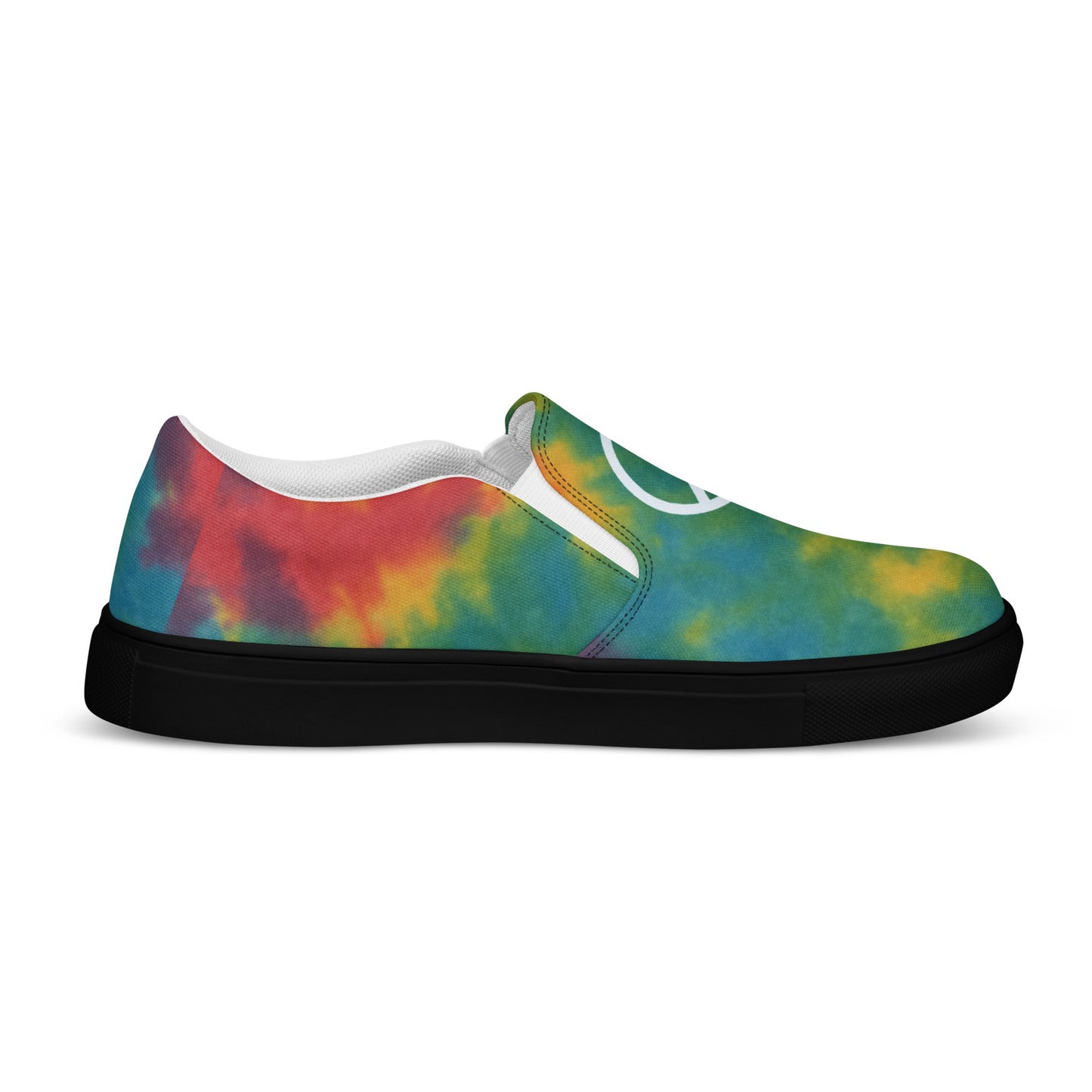 Peace Sign Tie-Dye Canvas Shoes for Women Who Walk with Soul - Luv My Flag