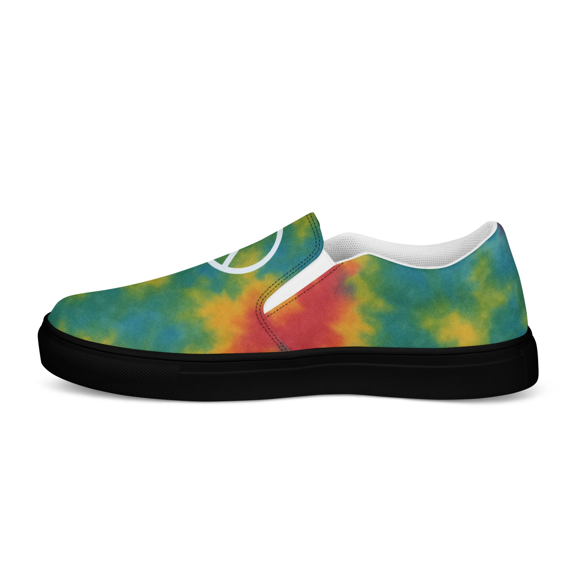 Peace Sign Tie-Dye Canvas Shoes for Women Who Walk with Soul - Luv My Flag