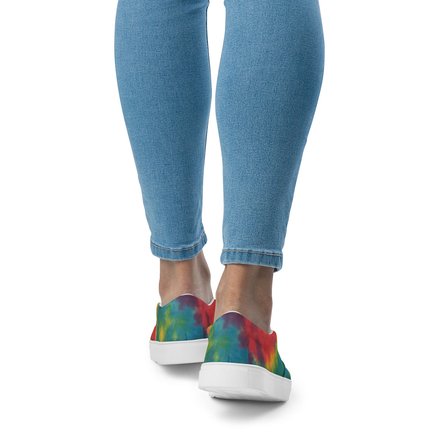 Peace Sign Tie-Dye Canvas Shoes for Women Who Walk with Soul - Luv My Flag