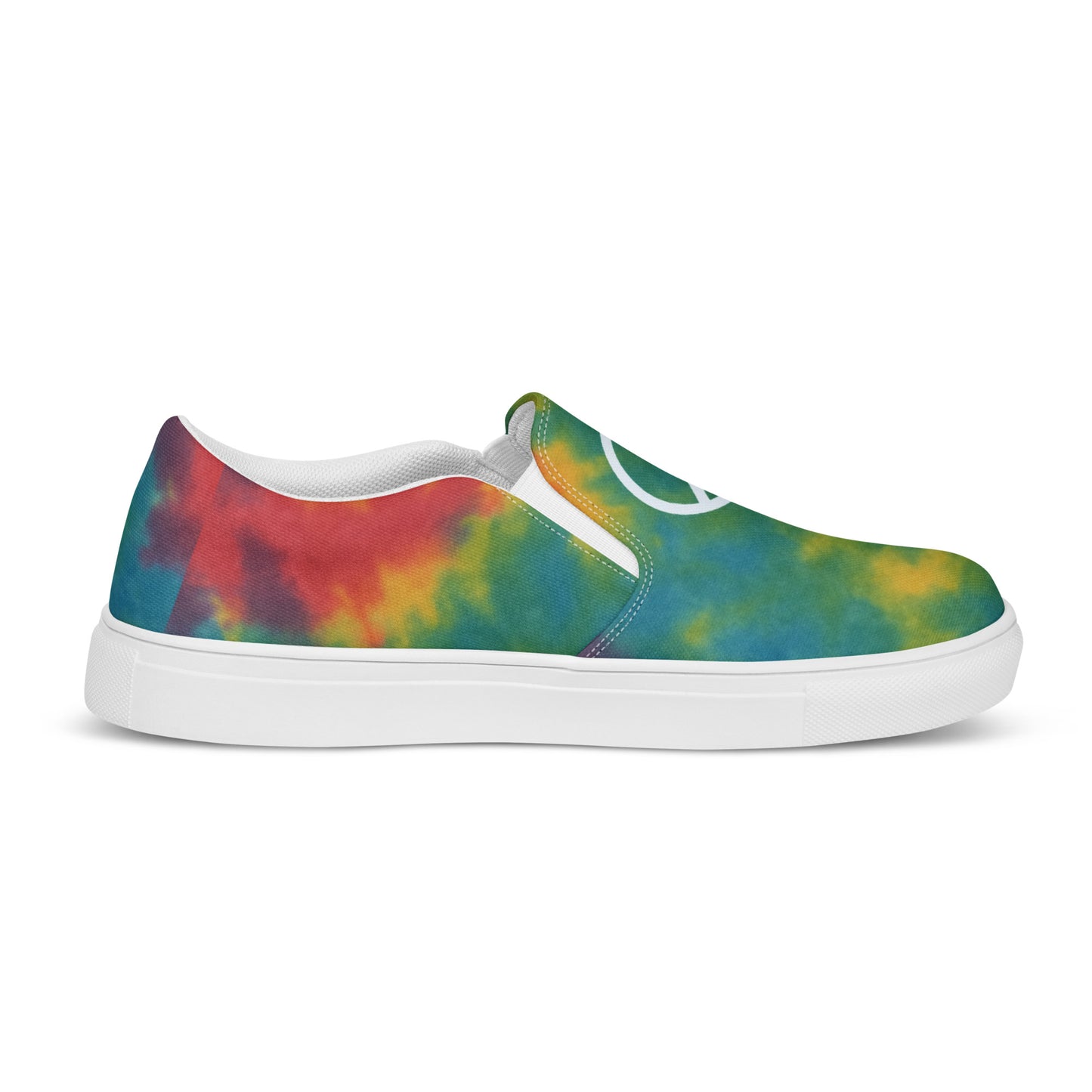 Peace Sign Tie-Dye Canvas Shoes for Women Who Walk with Soul - Luv My Flag