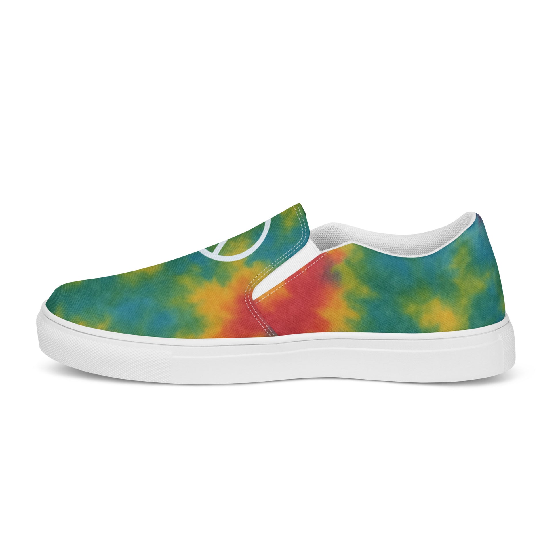 Peace Sign Tie-Dye Canvas Shoes for Women Who Walk with Soul - Luv My Flag