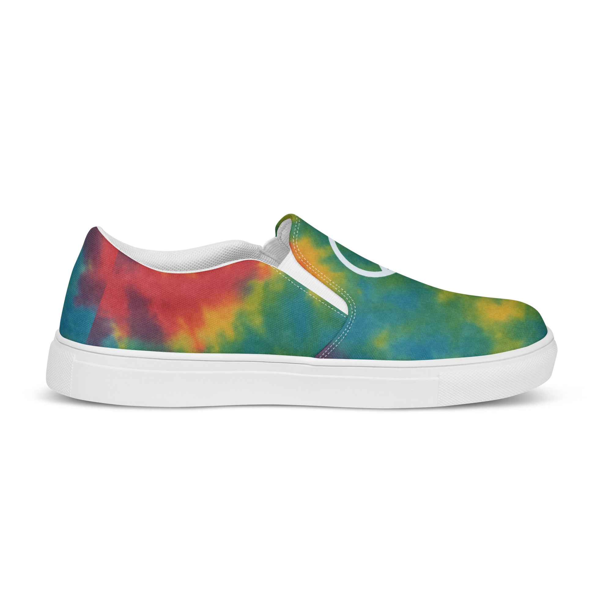 Peace Sign Tie-Dye Canvas Shoes for Women Who Walk with Soul - Luv My Flag